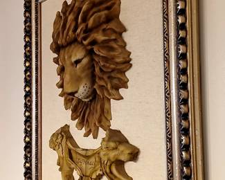 3d lion wall hanging.