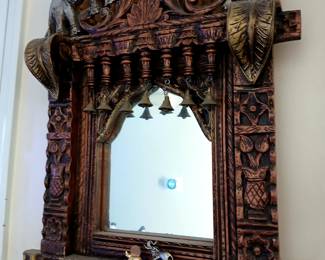 Antique Asian Elephant mirror.
