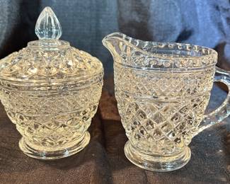 Anchor Hocking Wexford Sugar and Creamer