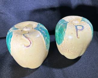 Vintage Hull Pottery Blushing Apple Salt and Pepper Shakers