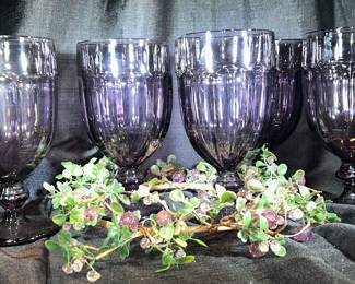 Libbey Duratuff Amethyst Iced Tea Goblets