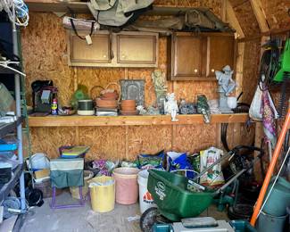 Garden art-
Grass seed, fertilizer.