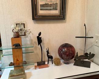 Duck Wind Chimes, Wooden Figures, Kosta Boda Orb Vase