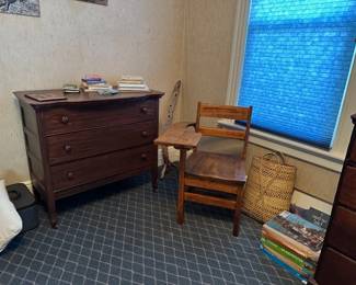 Chest of Drawers, Old School Writing Chair