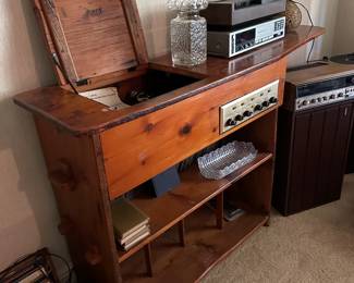 Vintage Stereo Cabinet w/ Realistic Turntable & Scott Stereomaster