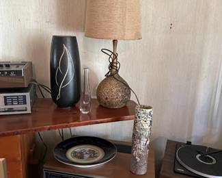Mid Century Lamps & Pottery