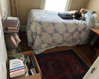 Twin Bed, Books, Typewriter