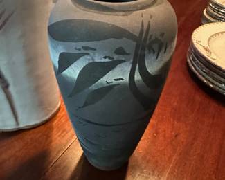 Scott Lindberg Raku Art Pottery Vase
