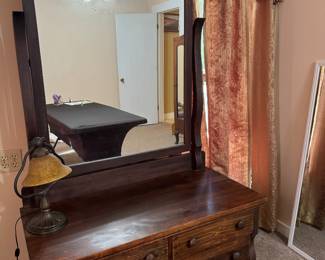 Antique Dresser with mirror. This one is more fabulous in person. 
