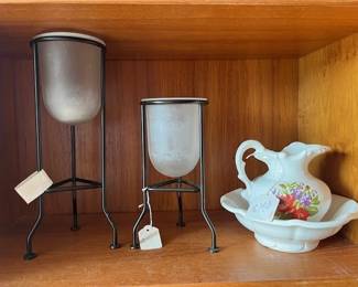 Glass Candel Holder with stand ,