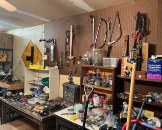 Tools , saws , snow shovel , nuts & bolts