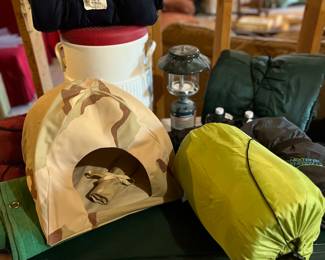 Camping good.  Tents, sleeping bags, …