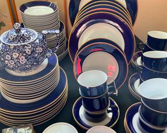 Mikassa "Blue Empire" 12 place settings & 6 serving pcs