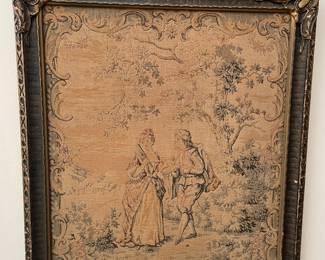 Framed antique tapestry