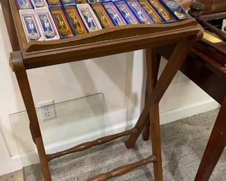 Book stand, collector spoons