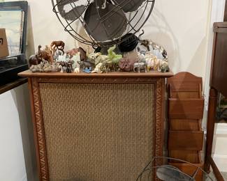 Antique fans, elephant collection