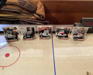 Signed little NASCAR cars