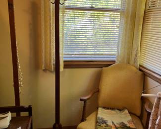 Hall trees and side chair