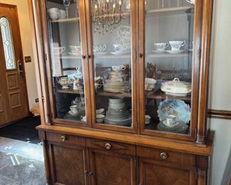 Lighted Cherry China Cabinet