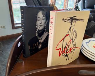 Art Books on Cherry Table