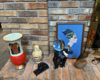 Egyptian Vase, Black Sculptures