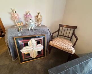 Antique Chair, Silk Artwork