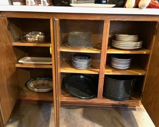 Delft Plates, Glass Dishes