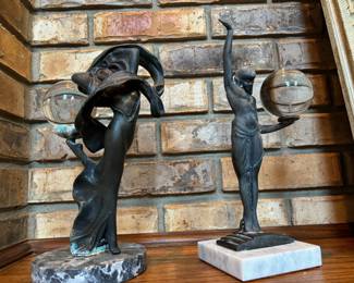 Black Art Nouveau Sculptures