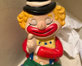 vintage clown piggy bank
