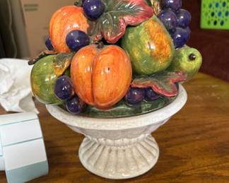 Italian ceramic fruit bowl centerpiece