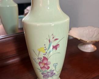sage green vintage vase