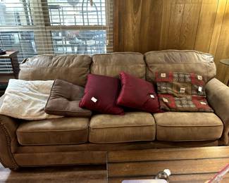 sofa and pillows