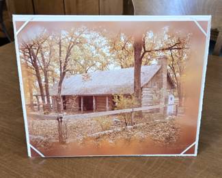 Weatherford Log Cabin Signed and Numbered Print