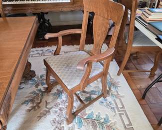 19th Century Dining Room Table with 6 Chairs