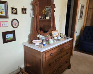 19th Century Marble Top Dresser