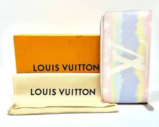 Louis Vuitton Pastel Monogram Zip-Around Wallet with Box - Authentic