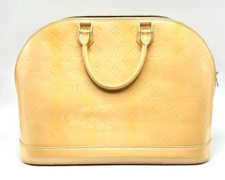 Louis Vuitton Beige Monogram Vernis Alma PM - Authentic