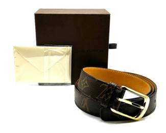 Louis Vuitton Monogram Canvas Belt (Size 110/44) with Box - Authentic