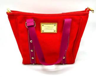 Louis Vuitton Red x Purple Antigua Cabas MM Tote Bag - Authentic
