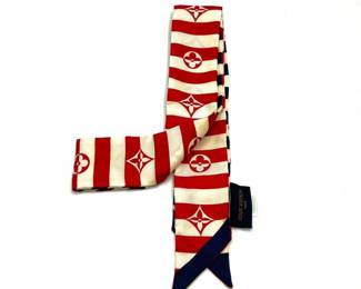 Louis Vuitton Red x Navy Escar Bandeau BB - Authentic