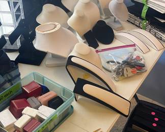 Jewelry display fixtures perfect if you have a business. 
Jewelry making supply’s and storage. 