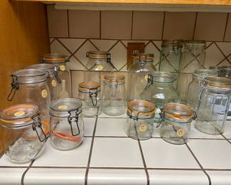 Beautiful assortment of pantry organizing jars 