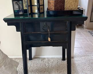 Console table 2ft 7.5” H x 2 fit 9 in L x 16.5 W 