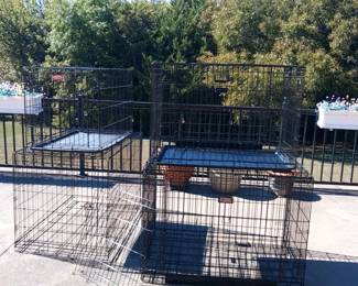 Total of 4 large dog crates