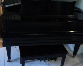 1926-1928 Schiller Baby Grand.  Very nice condition.  Has very warm sound. Would be perfect to play HAPPY BIRTHDAY to Pat on.  Any takers?  (needs tuning!)