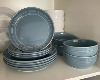 Blue dishes.  Set of 16.