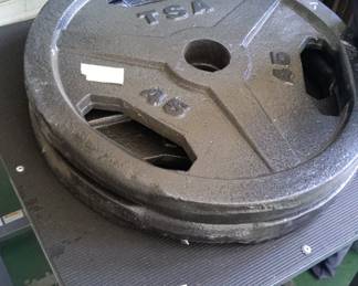 TSA 45lb Olympic size plate (2 available)