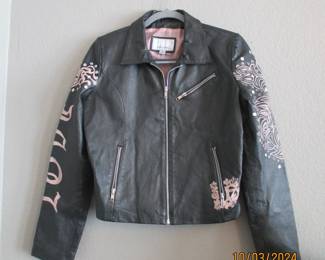 LOVE Leather Jacket.  Size Small