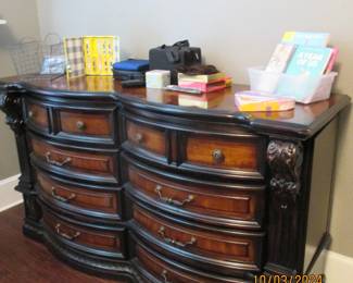 8 drawer Dresser Chest.  Top drawers have jewelry tray inserts.