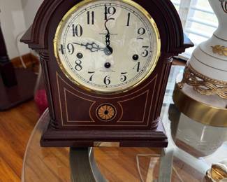 Mantle key-wound clock. 